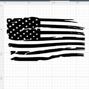 American flag car window decal/sticker
